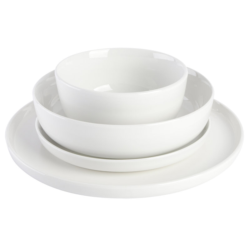 Gibson Home Oslo Porcelain China Dinnerware Set Service for 4